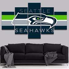 Whether or not your team makes it to the super bowl (and we agree, next year they're definitely going to), there's always a reason to let your fan flag fly. 5 Panel Seattle Seahawks Wall Art Cheap For Living Room Wall Decor 4 Fan Shop