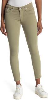 HUDSON Midrise Crop Natalie Super Skinny Jeans 28 Military Green