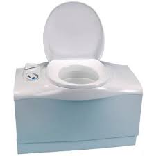 Rv toilet with holding tank. Thetford 5 1 Gal Electric Flush Cassette Rv Toilet With Left Hand Flush 32811 The Home Depot In 2021 Toilet Camping Toilet Cassette