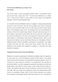 Pdf The Communist Manifesto As A Classic Text