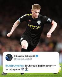Then soon afterwards de bruyne took matters into his own hands as he equalised with a. Espn Fc On Twitter Romelu Lukaku Clearly Enjoyed Kevin De Bruyne S Assist Today