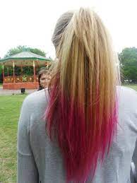Blonde Pink Perfect Combo Hair Dye Colors Hair Dip Dye Hair