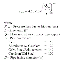 pipeline pressure loss calculators