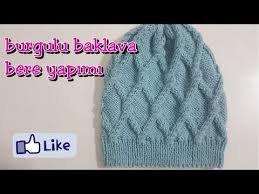 Burgu Baklava Orgu Bere Yapimi Sis Ile Youtube Orgu Krose Sapka Bere