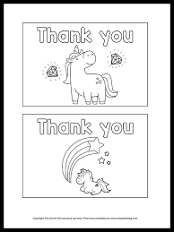 May 13, 2021 · free printable unicorn coloring pages scroll down the page to see all of our printable unicorn pictures. Free Printable Unicorn Thank You Cards To Color The Art Kit