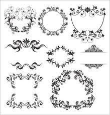 Floral Elements Vector Image On Vectorstock Vector Free Free Vector Clipart Free Vector Images
