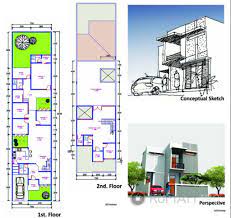 Ketika lahan sempit tapi pengen punya banyak ruangan. Konsultasi Desain Rumah Rumah Sempit Memanjang Konsultasi Rumah 190