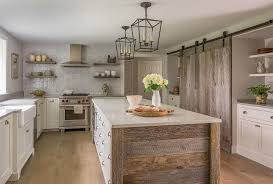 Bar stools are from pottery barn. Rustic Wood Kitchen Island Planks Design Ideas
