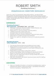 Plumbing estimating software is used by plumbers, general contractors and other professionals who fix, renovate or maintain residential, commercial and industrial plumbing systems. Plumbing Foreman Resume Samples Qwikresume