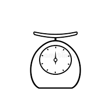Icon scales isolated on a white background. Mechanical Kitchen Food Scale Outline Icon Stock Vector Illustration Of Comparison Indicator 136790290