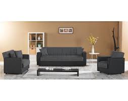 Ein ecksofa mit schlaffunktion ist ein schlafsofa, das auf der linken oder auf der rechten seite durch eine ottomane verlängert ist und so über eck geht. Funktionsgarnitur Jerry 3 2 1 Schwarz Grau Online Bei Poco Kaufen