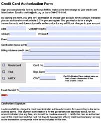 Part of a series on financial services. Credit Card Authorization Form Printable Template All Down Under