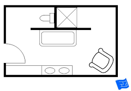 The most common area size of a bathroom in a regular household is 5 by 8. Master Bathroom Floor Plans