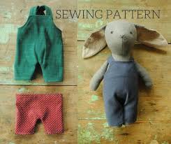 Miniature Overalls And Pants Digital Sewing Pattern Toy Doll Clothing Dungarees Pdf Download Doll Sewing Patterns Sewing Stuffed Animals Animal Dolls
