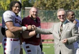 Foxs Dean Porat Visits With Football Players Fox School