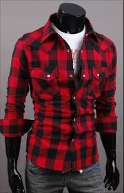 Black And Red Checkered Shirt Mens Long Sleeve Button Down Plaid Shirt Black Plaid Shirt Black Checkered Shirt Long Sleeve Shirt Men