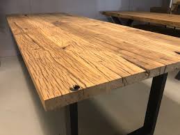 pin van oak steel op industriele tafels oak steel industriele tafel tafels