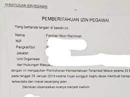 Pada contoh kali ini contohsuratindonesia.com memberikan contoh surat izin tidak masuk kerja karena sakit. Jadi Viral 4 Alasan Izin Telat Dan Tak Masuk Kerja Ini Nyeleneh Banget Citizen6 Liputan6 Com