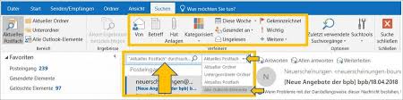 We use office 365 for our mail server and office 2016 for the client. Outlook Suchfunktion Mails Einfach Schneller Finden