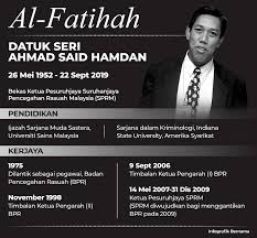 Ahmad said is a political science graduate from universiti sains malaysia, and was elected an assemblyman in 1990. Gfx Profil Datuk Seri Ahmad Said Hamdan 01 Harian Metro