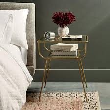 Curved Terrace Bedside Table Bedside Tables Nightstands Glass Bedside Table Bedroom Decor
