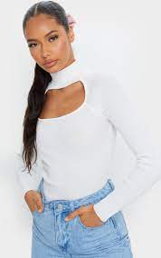 Jul 08, 2021 · a top made popular by the 1983 film 'flashdance. White Choker Neck Detail Knitted Long Sleeve Top Prettylittlething