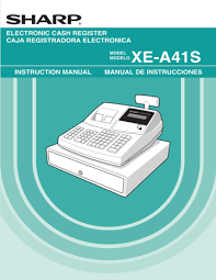 Cash register a scale a cabinet a cutoff sign it is register. Sharp Xe A41s User Manual Manualzz
