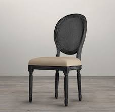 Vintage French Cane Back Round Upholstered Side Chair Relooking Canape Chaises Rembourrees Chaises D Appoint