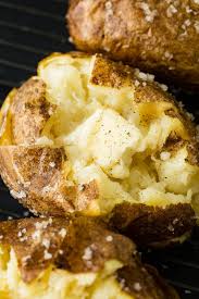 How To Make Oven Baked Potatoes With Crispy Skin Oh Sweet Basil Recipe Baked Potato Oven Oven Baked Baked Potato Recipes