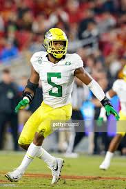 Oregon Ducks Defensive End Kayvon Thibodeaux Drops Back Into Coverage Oregon Football Oregon Ducks Oregon Ducks Football