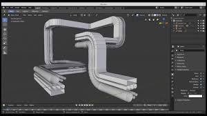 Blender 2 8 Modelling With Curves How To Make Pipes Youtube Blender Models Blender Tutorial Blender