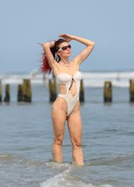 Julia Fox Wears a Sheer Cutout Swimsuit on the Beach in NY | POPSUGAR  Fashion