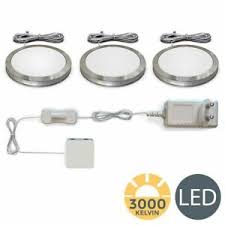 Deckenstrahler sortiment im marktplatz für lampen und leuchten. 3 Led Unterbau Leuchten Schrank Licht Kuchen Lampe Flach Aufputz Strahler Spots Ebay