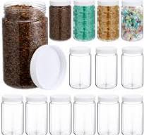 Amazon.com: Eaasty 15 Pack 32 oz Plastic Jars with Lids ...