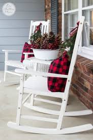 Lovely Christmas Porch Decor Idea With Rocking Chairs Istandarddesign Christmas Porch Decor Front Porch Christmas Decor Outdoor Christmas Decorations