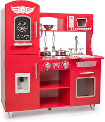 Collectible kitchen items span a wide range of objects, from teakettles and toasters to skillets and stoves. Leomark Big Red Toy Kitchen For Kids With Set Of Metal Pots Play Wooden Kitchen Childrens Boy Girl Role Play Pretend Set For Cooking Dimensions 89x 34 X 86 Amazon Co Uk Toys