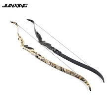 Us 128 33 7 Off F166 Recurve Bow 30 60 Lbs Length 64 Inches In Camo Black With Riser Limbs String Fit Outdoor Archery Hunting Shooting Activity In