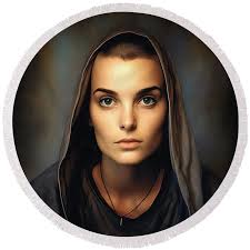 Sinead O'Connor 3 Round Beach Towel
