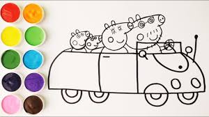 Peppa Pig Para Colorear Con Toda Su Familia