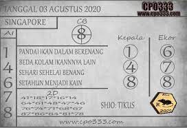 Prediksi Togel Singapore Hari Ini Senin 3 Agustus 2020