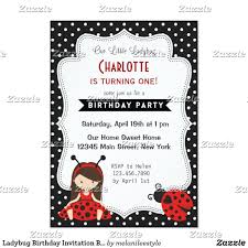 Black And Red Dot Ladybug Ladybug Birthday Invitation Black Red Polka Dots Zazzle Com In 2020 Ladybug Birthday Invitations Ladybug Birthday Birthday Invitations