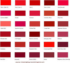 the red collection in 2019 shades of red color different