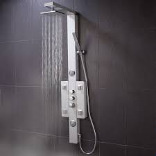 Milano Thermostatic Shower Column Tower Panel With 6 Body Jets Shower Panels Shower Columns Shower Heads