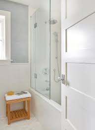 Maybe you would like to learn more about one of these? Subway Tiled Drop In Bathtub And Shower Combo Transitional Bathroom