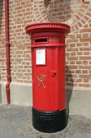 Photo Folkestone Vr Round Red Postbox A8v0373 Post Box Folkestone Antique Mailbox