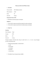 Bagi bapak dan ibu guru smp tidak terasa, sebentar lagi akan memasuki akhir semester genap. Soal Sem Genap Pg Fiqih Kelas 9 Pdf