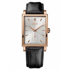 Black And Rose Gold Mens Watch Hugo Boss 1512785 Mens Rectangular Silver Dial Rose Gold Steel Black Strap Watch Mens Watches Leather Hugo Boss Watches Watches For Men