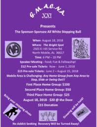 The program can be heard monday through friday at 10:00 am and again at 10:00 pm. G M A C N A Xxi Sponsor Sponsee All White Stepping Ball Alabama Northwest Florida Region Of Na