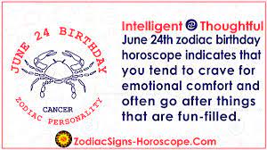 June 24 Zodiac Full Horoscope Birthday Personality Zsh