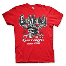Merchandisingplaza is the right place: Official Gas Monkey Garage Skull Gmg Fast N Loud Red T Shirt Ebay